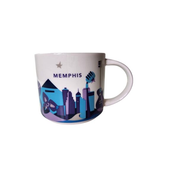 STARBUCKS 2017 Blue Memphis You Are Here Series Coffee Mug - Picture 1 of 6